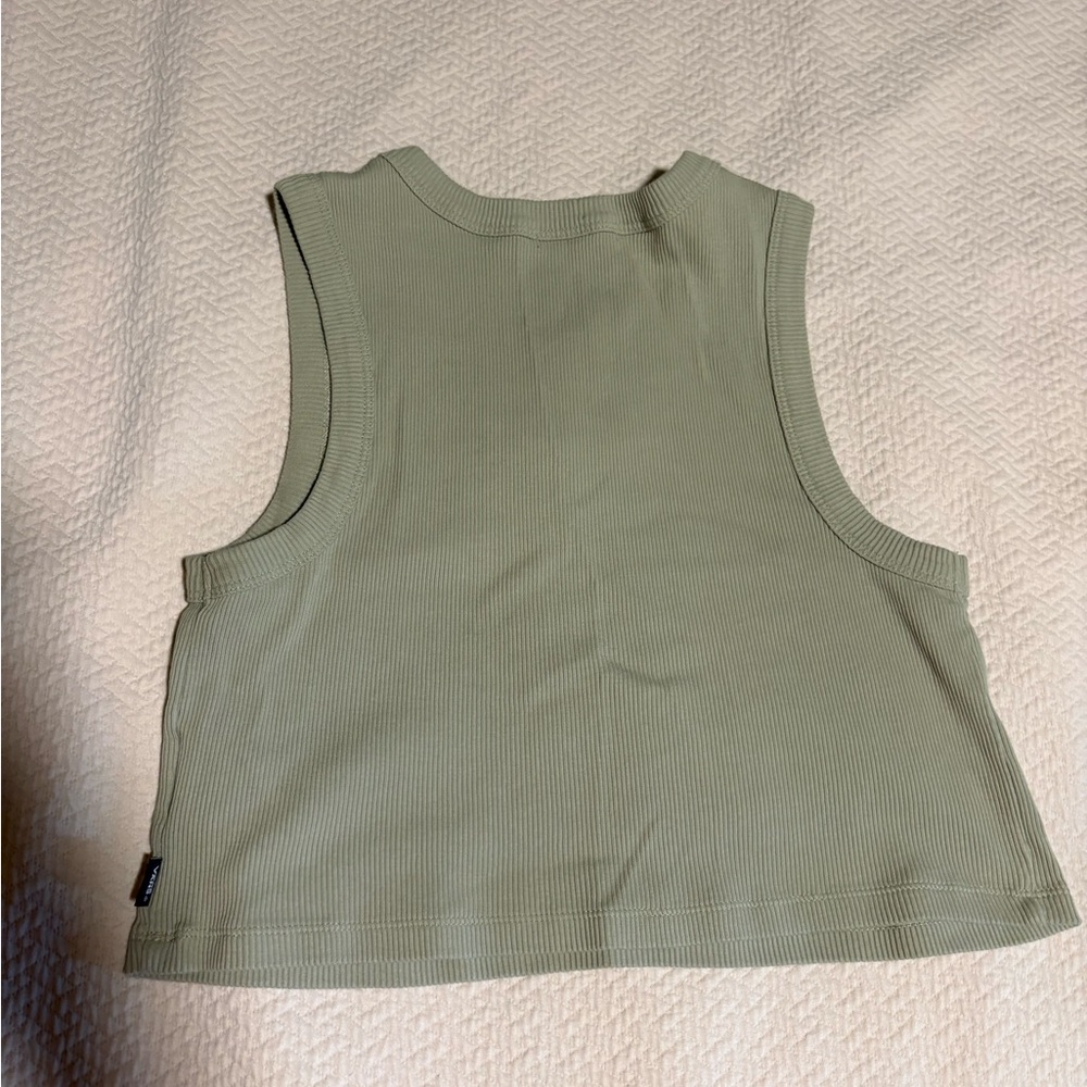 Vans Sage Green Ribbed Crop Tank